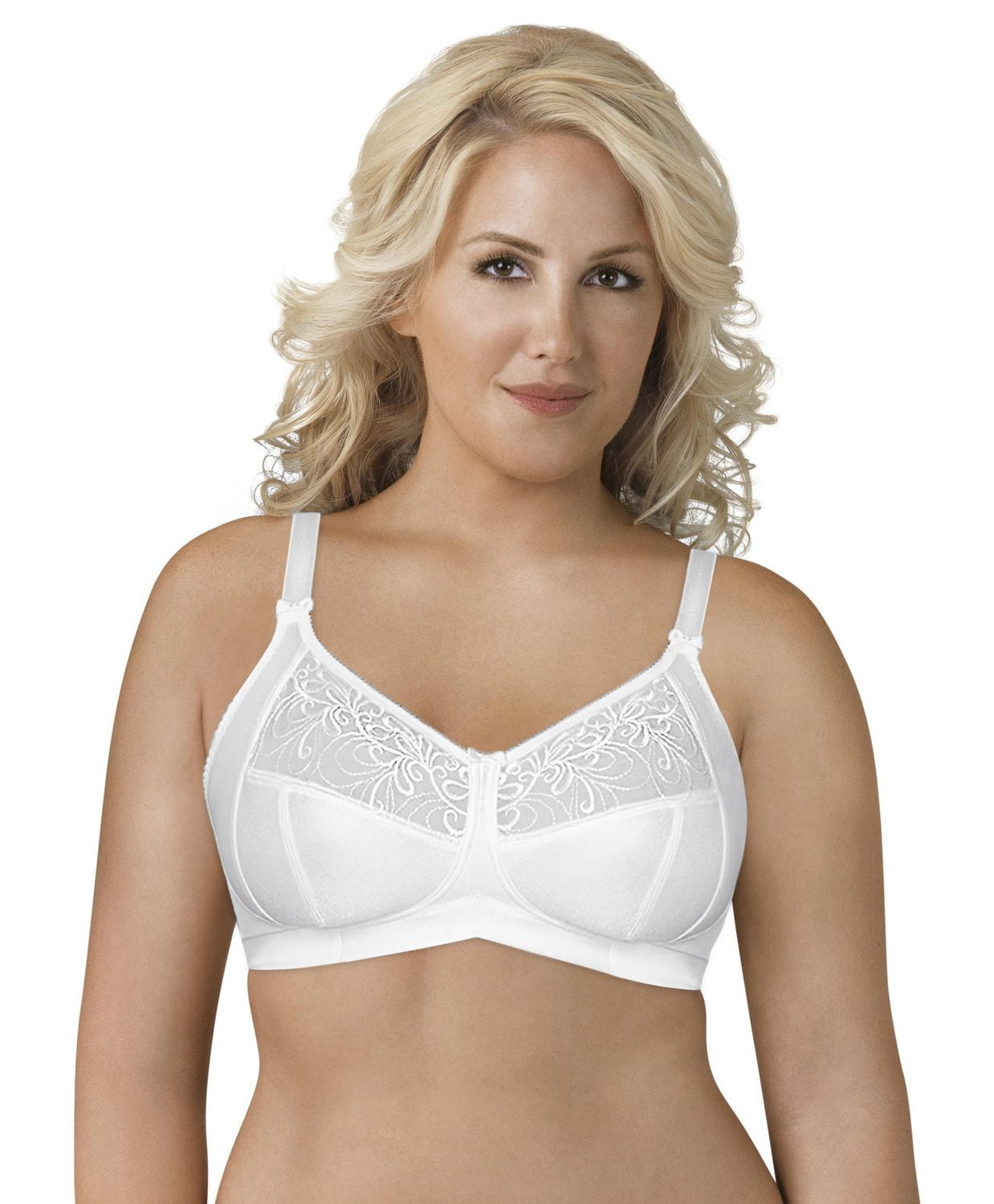 Exquisite Form #9600514 FULLY Soft Cup Bra, Wire-Free, Embroidered Mesh