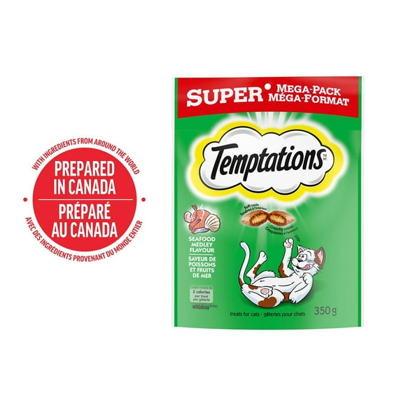 Temptations Seafood Medley Flavour Soft & Crunchy Adult Cat Treats, 350g