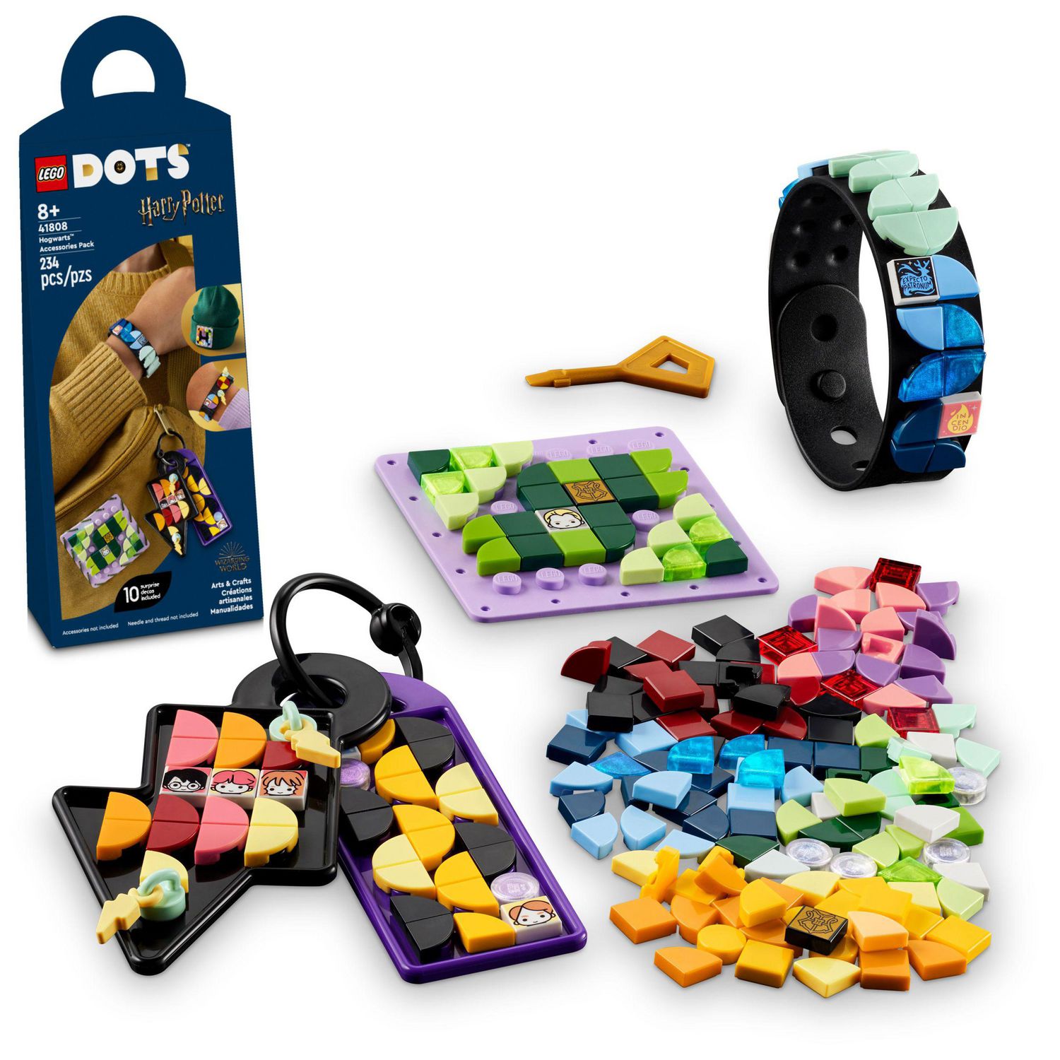 LEGO DOTS Hogwarts Desktop Kit 41811, DIY Harry Potter Back to School  Accessories and Supplies, Desk Décor Items and Patch Sticker, Crafts Toys