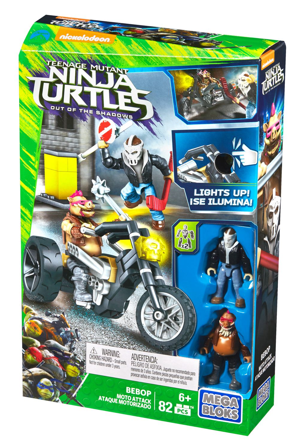Mega Bloks Teenage Mutant Ninja Turtles Bebop Moto Attack Building 5640