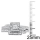 Ensemble nuptial Miabella avec diamants de coupe princesse et ronde 0,33 ct poids total en or blanc 10 k – image 3 sur 5