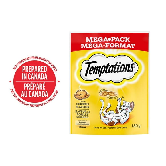 Temptations Tasty Chicken Flavour Soft & Crunchy Adult Cat Treats, 180g