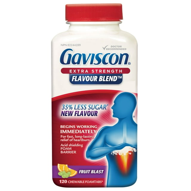 Gaviscon Extra Strength Fruit Blast Blend, 120ct