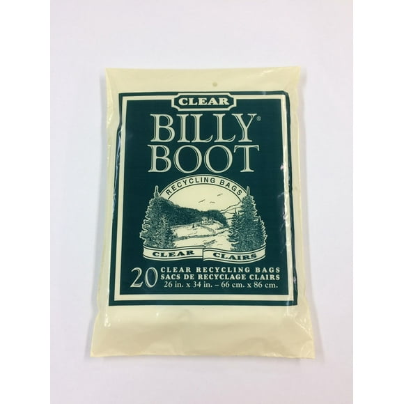 Billy Boot Clear Sacs à ordures / recyclage 26 "x 34" 20 sacs à ordures transparents  Billy Boot 26 x 34