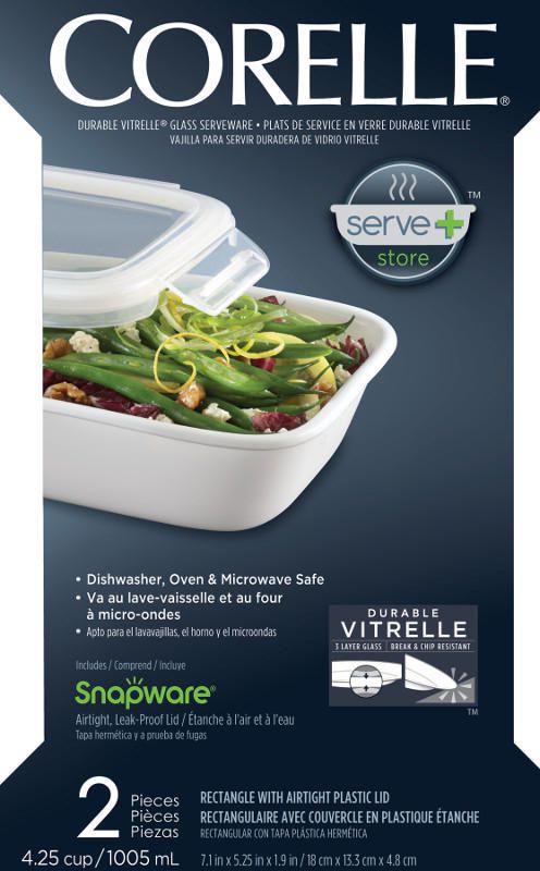 SNAPWARE Plastic COVERS for Corelle White BAKE SERVE STORE DISH *Choos –  Tarlton Place