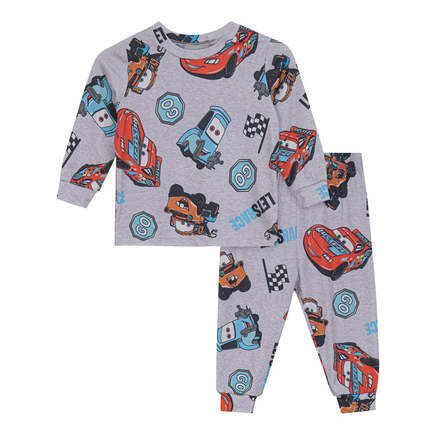 Disney Les Bagnoles Ensemble de Pyjamas Tailles: 6/12M - 5T
