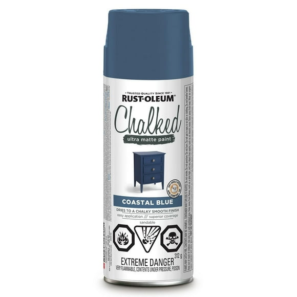 Rust-Oleum Chalked Ultra Matte Paint, Costal Blue, 340g