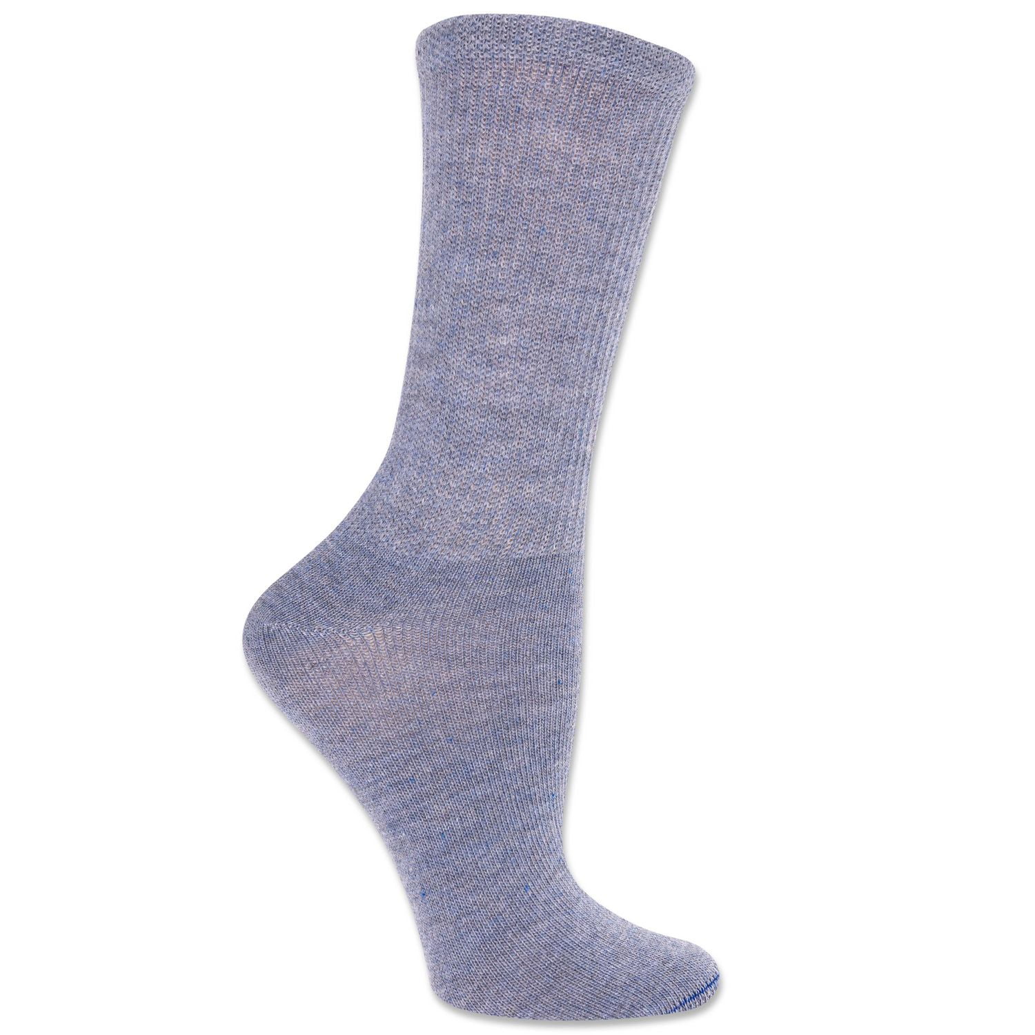 Dr. Scholl's Ladies Diabetic and Circulatory Crew Socks - 4 Pair Pack - soft, non-binding top and with temperature regulating technology, Diabetic socks - Ladies