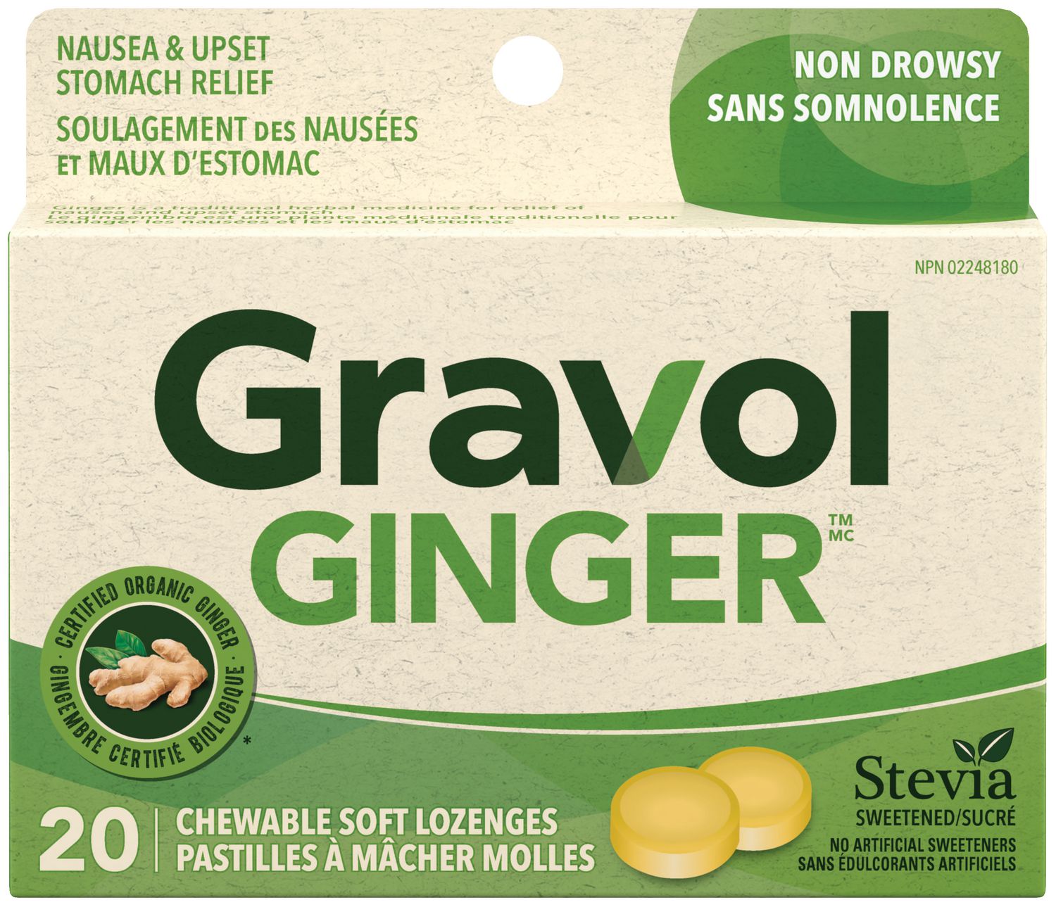 Gravol Ginger <br>Source Naturelle Pastilles à Mâcher
