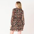 thumbnail image 3 of DV L/S smocked waist mini dress with button down front, 3 of 5