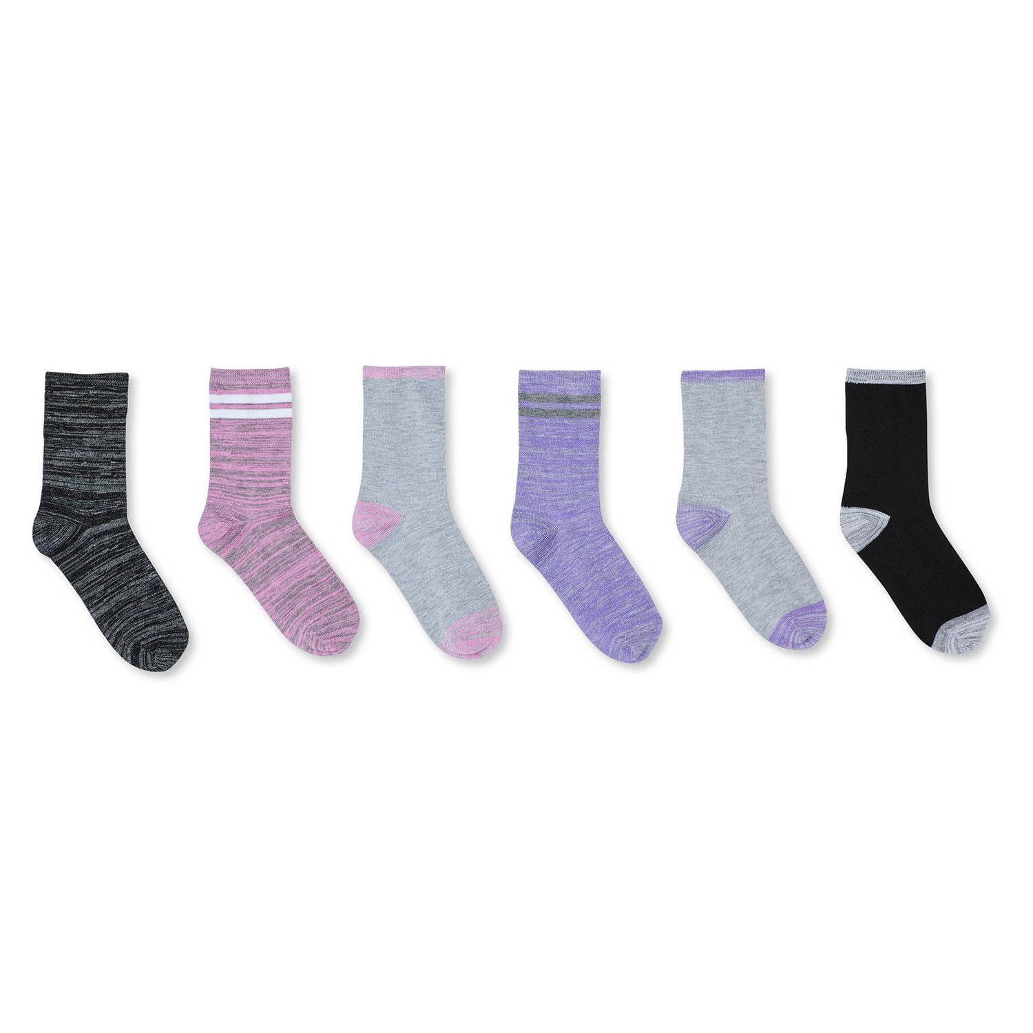 George Girls' Crew Socks 6-Pack