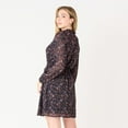 thumbnail image 3 of DV L/S smocked waist mini dress with button down front, 3 of 5