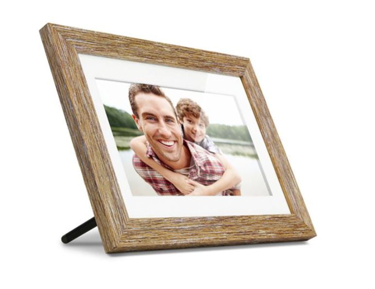 Aluratek Distressed Wood Digital Photo Frame with Automatic Slideshow ...