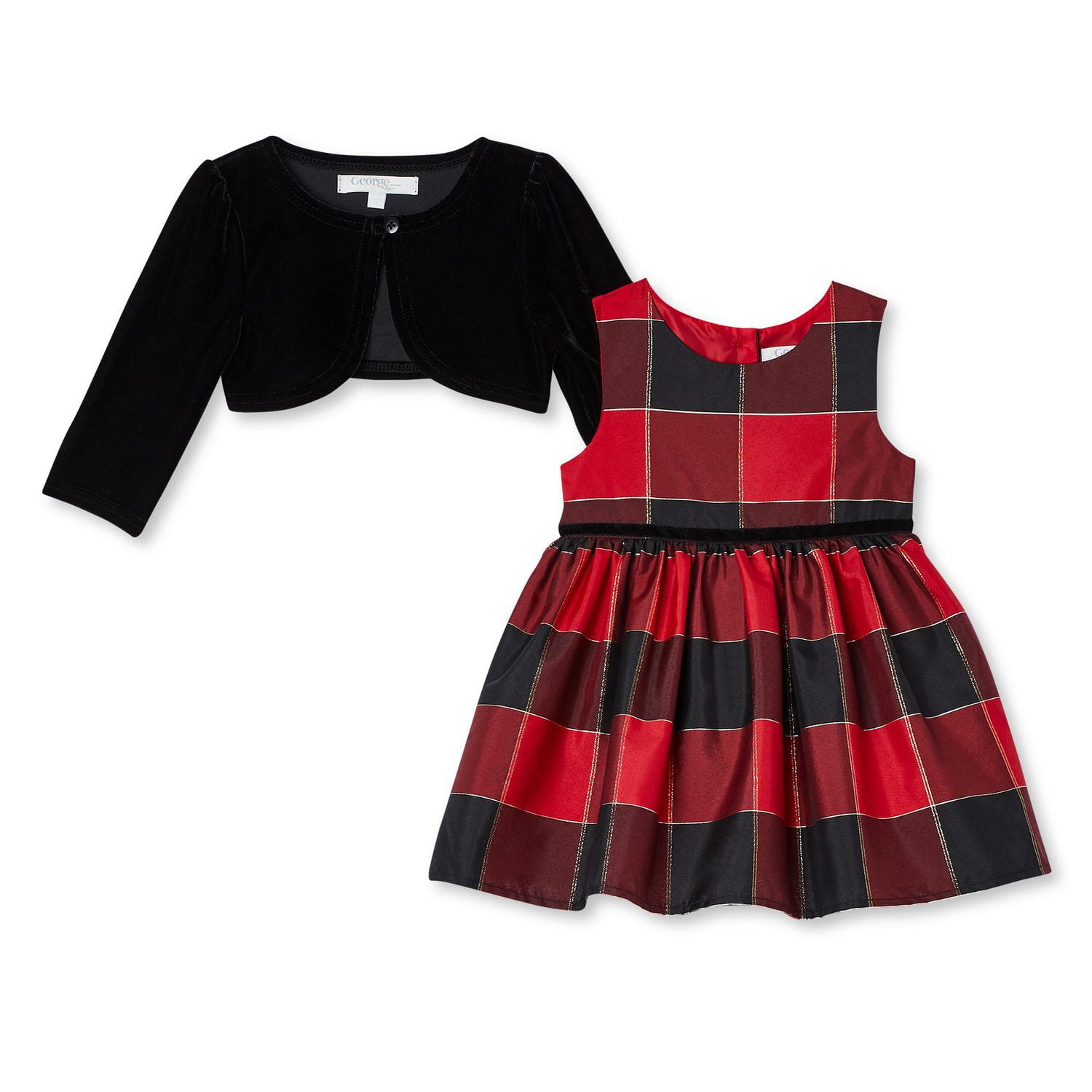 Ensemble 2 pièces avec robe sans manches et boléro George pour bébés filles