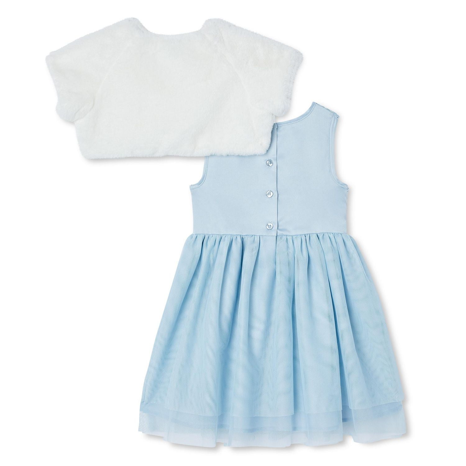 Ensemble 2 pièces robe et boléro en fausse fourrure George pour petites filles