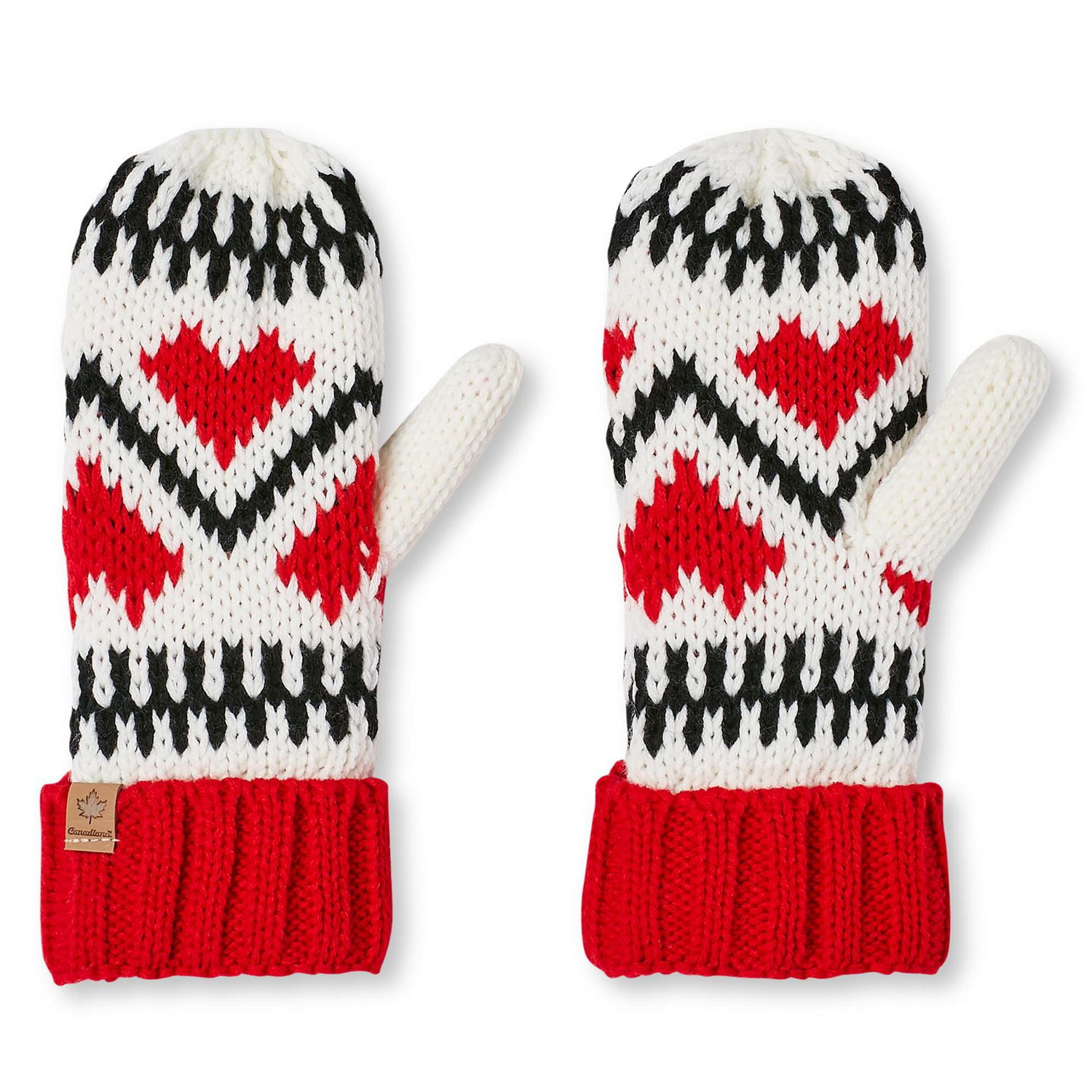 Canadiana Girls' Jacquard Mittens