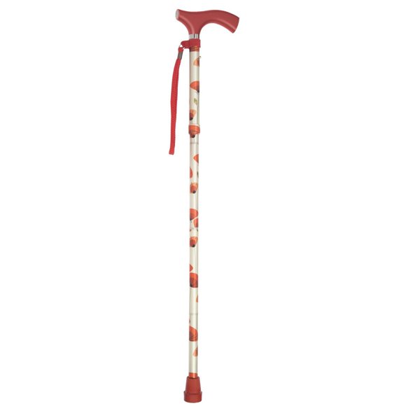Switch Sticks Folding Walking Stick, Poppies