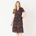 thumbnail image 1 of DV Flutter sleeve belted maxi dress, 1 of 5