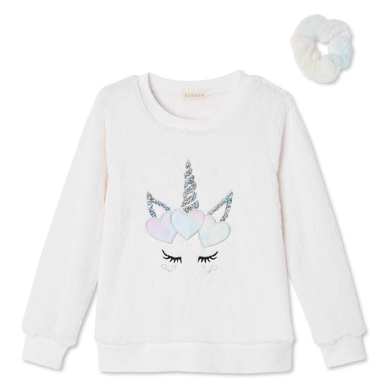 Chandail en tricot peluché avec chouchou Btween pour filles