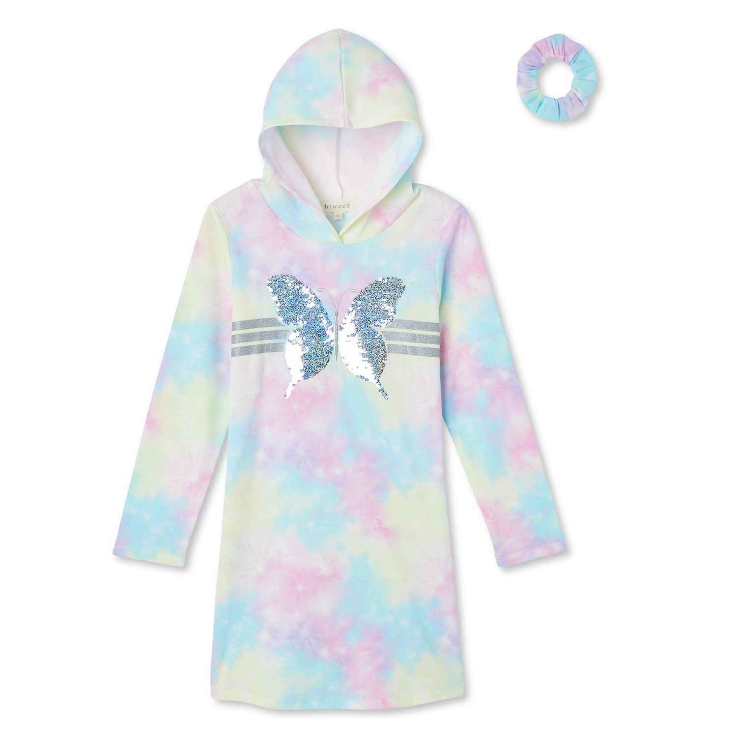 Btween Girls' Hooded Dress with Scrunchie 2-Piece Set | Walmart Canada