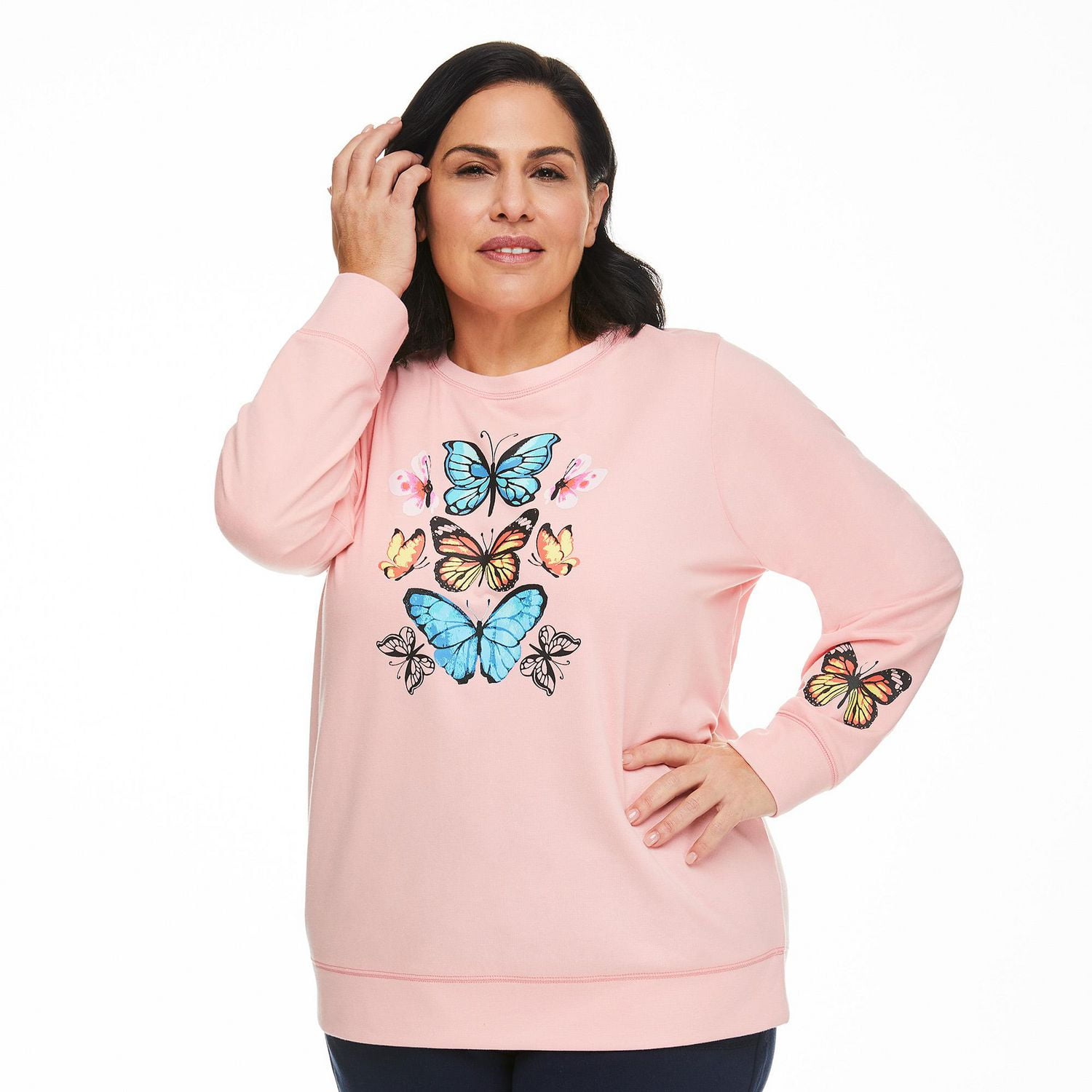 Penmans Plus Women's Crew Neckline Graphic Sweatshirt