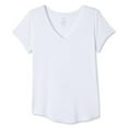 thumbnail image 1 of George Women's Drapey V-Neckline Short Sleeve Tee, 1 of 1
