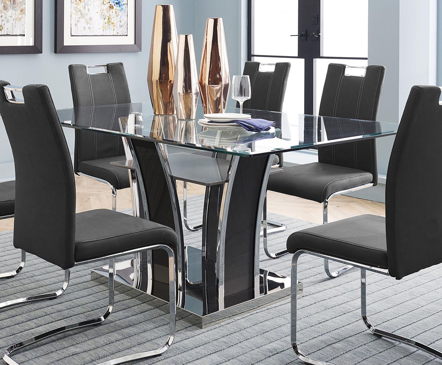 Walmart glass discount top dining table