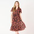 thumbnail image 1 of DV Flutter sleeve belted maxi dress, 1 of 6