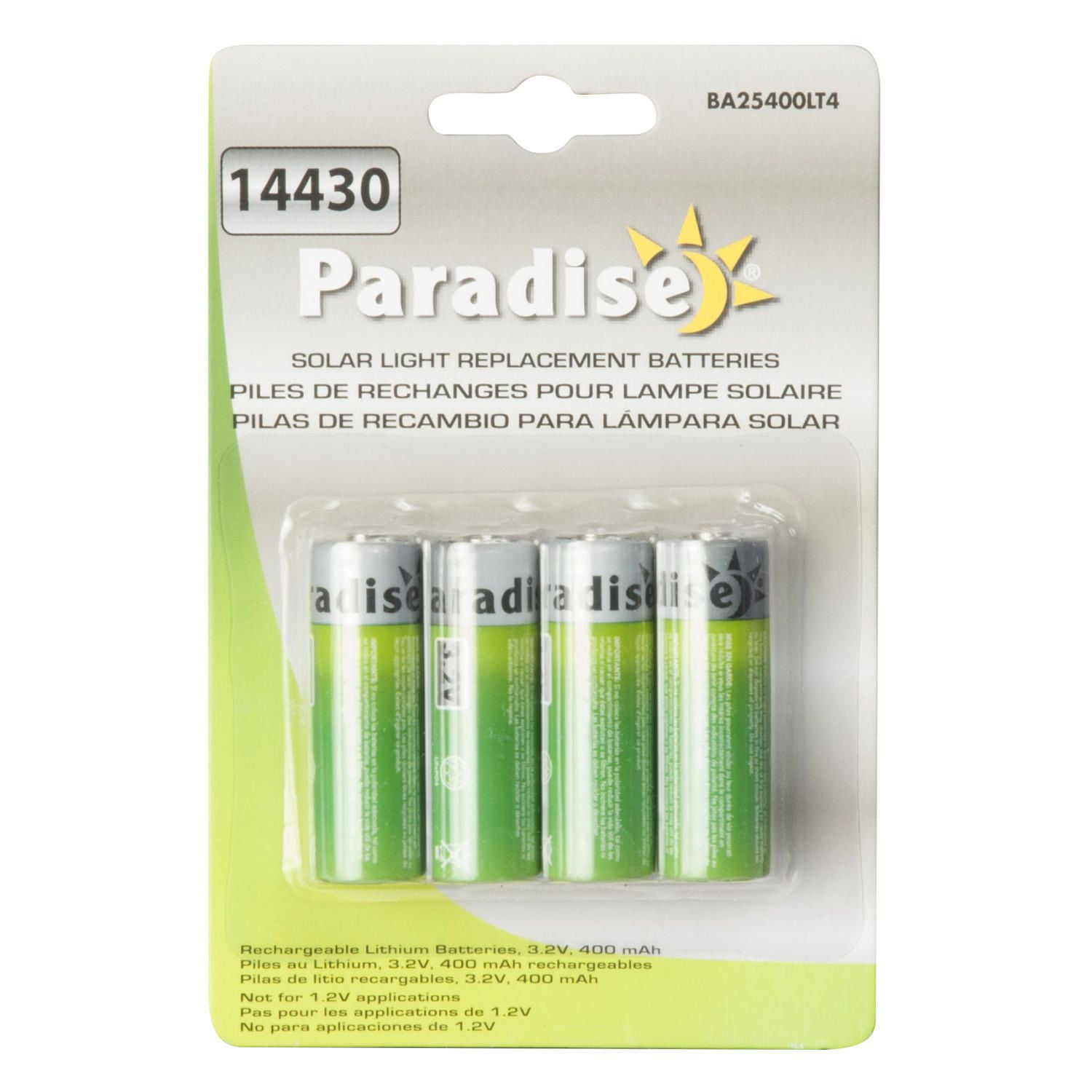 Paradise Ba25400lt4 400 Mah Solar Light Replacement Batteries Paradise Ba25400lt4 400 Mah Solar Light Replacement Batteries Canada