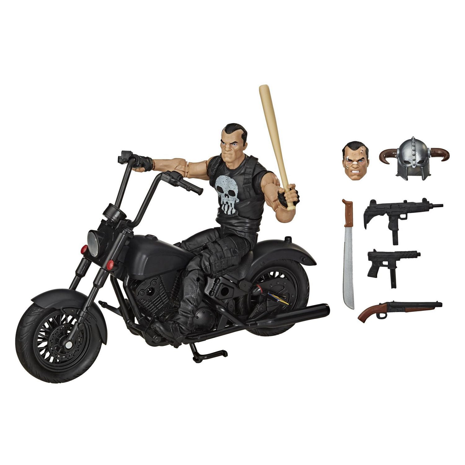 Marvel Legends Series 6 inch The Punisher Action Figure with Motorcycle