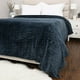 Recycled Cozy Textured Blanket, Blue (90" x 90") by Nemcor - image 4 of 8