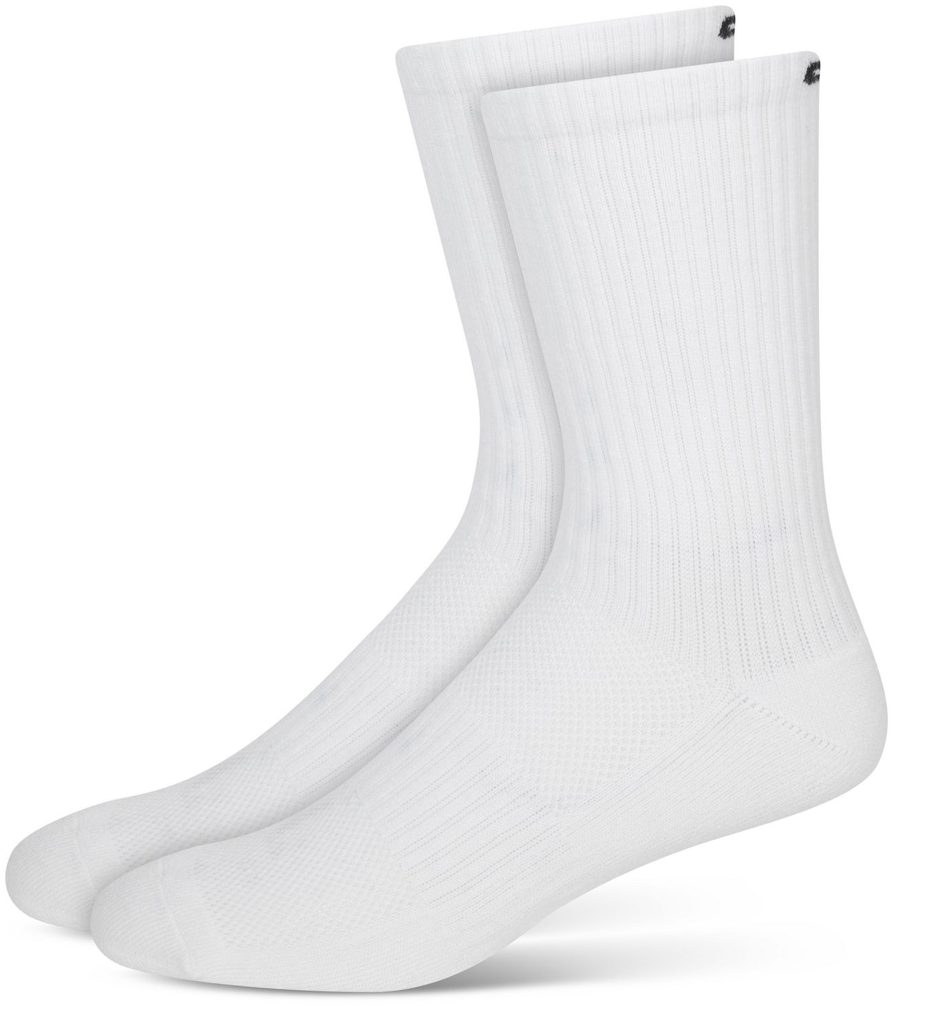 White 3-Pack Cotton Crew Comfortoe Socks