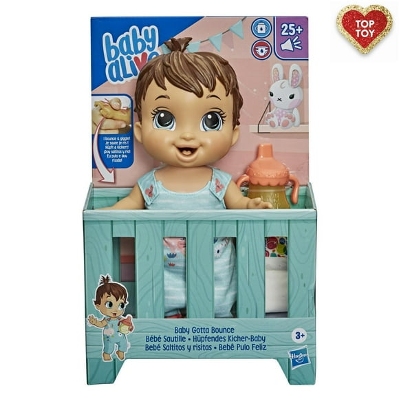Baby Alive Baby Gotta Bounce Doll-Brown Hair