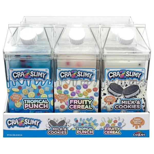Cra-Z-Art, Cra-Z-Slimy Milk Cartons Slime, Fruity Cereal, Scented Sensory  Slime for Kids 