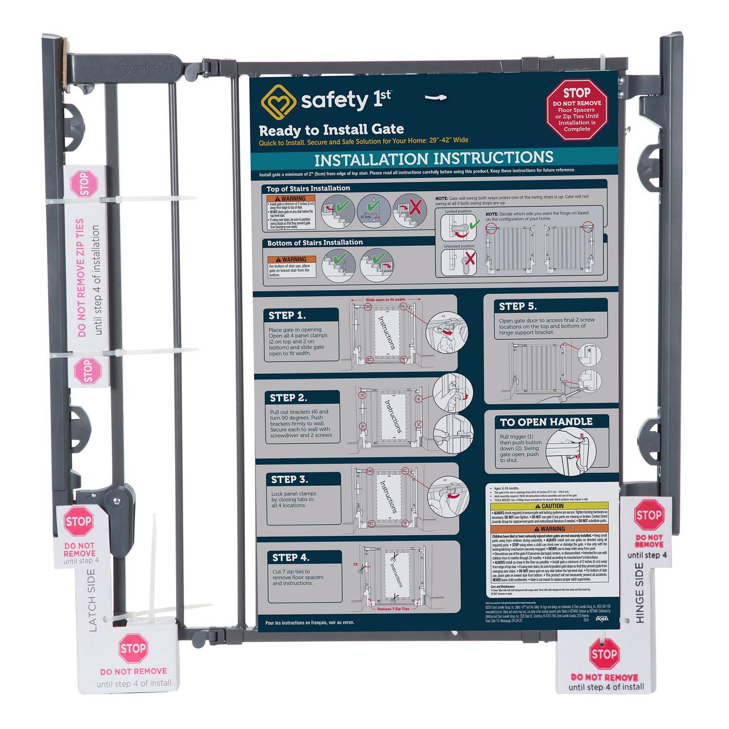 Safety 1st Ready to Install Top of Stairs Gate
