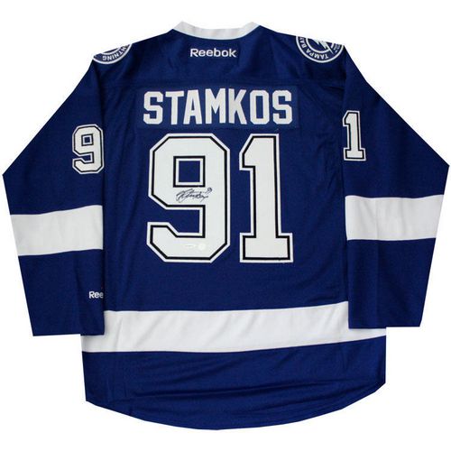 Steven Stamkos Tampa Bay Lightning Autographed White Fanatics Breakaway  Jersey