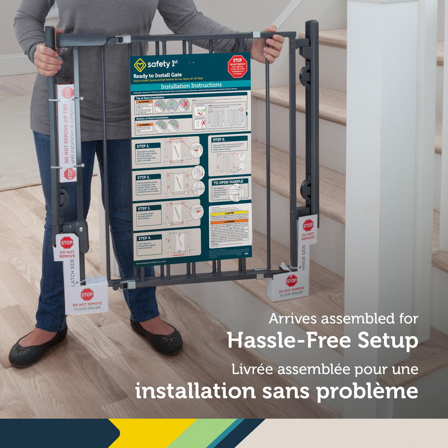 Safety 1st Ready to Install Top of Stairs Gate