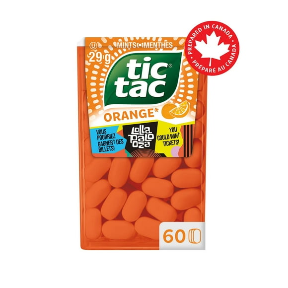 TIC TAC® Mints,  Orange, Mint Candy, 60 pills, 29g