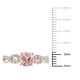 Bague de style superposée Tangelo avec morganite 0,80 ct PBT et diamants 0,10 ct poids total en or rosé 10 K – image 3 sur 5