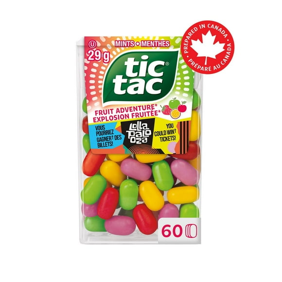 TIC TAC® Mints, Fruit Adventure, Mint Candy, 60 pills, 29g
