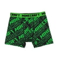 thumbnail image 2 of Minecraft Boys' Boxer Briefs 2-Pack - Creeper & Logo Print, 2 of 5