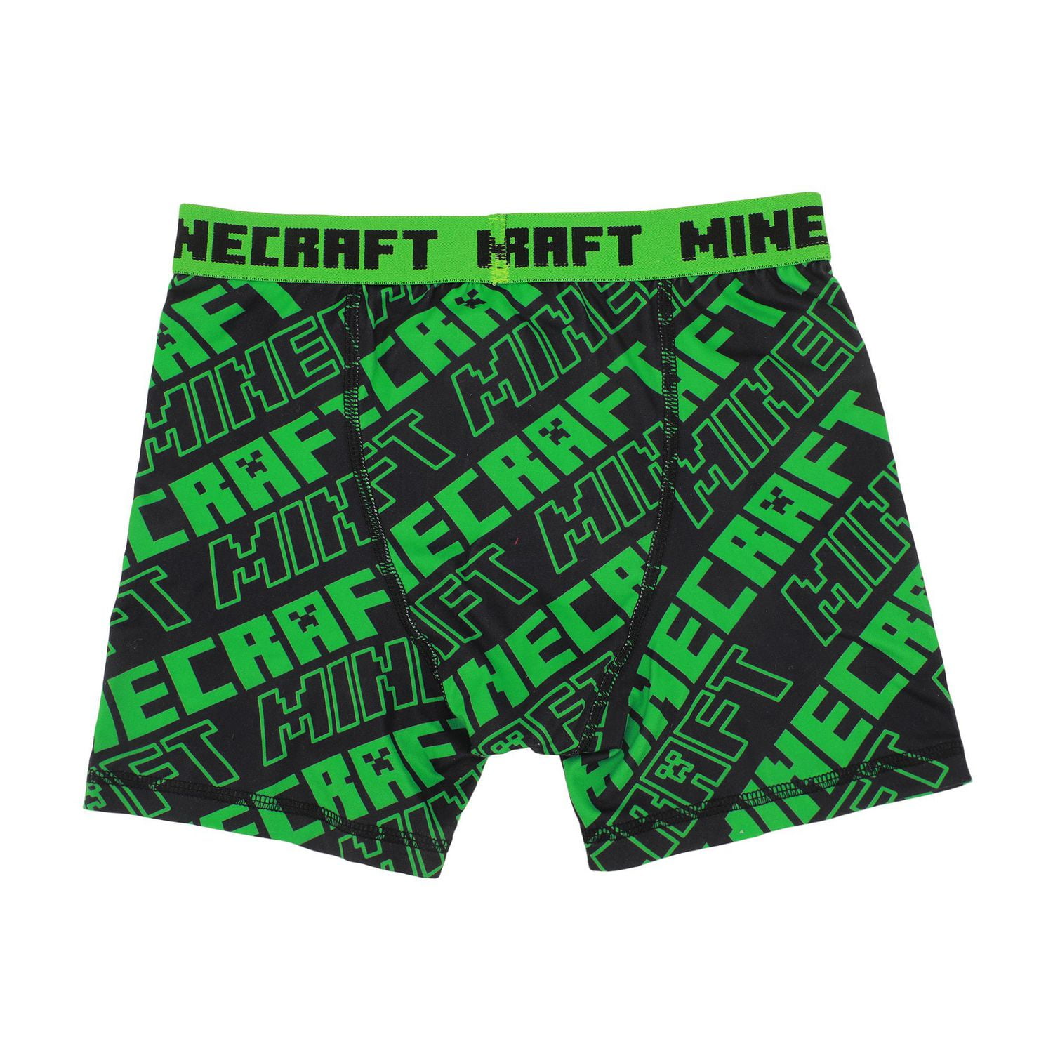 Slips Boxer Pour Garçons Minecraft Lot De 2 - Imprimé Creeper Et Logo Boxers Minecraft Pour Garçon