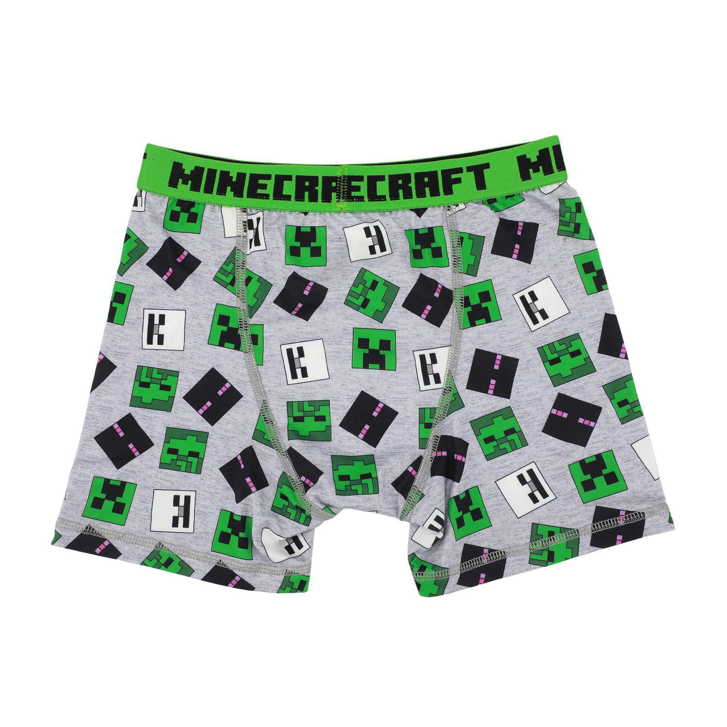 Minecraft Boys' Boxer Briefs 2-Pack - Creeper & Logo Print, Minecraft Boy Boxers
