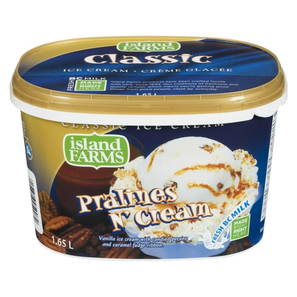 Crème glacée pralines et crème Classique Island Farms