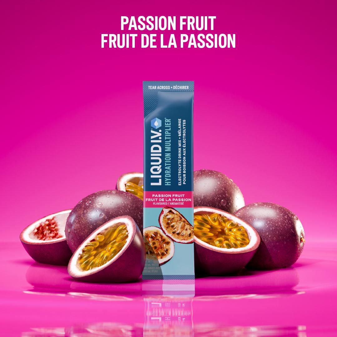 Mélange pour Boisson aux Électrolytes Liquid I.V. Hydration Multiplier Fruit de la Passion 16g Mélange/6 unités