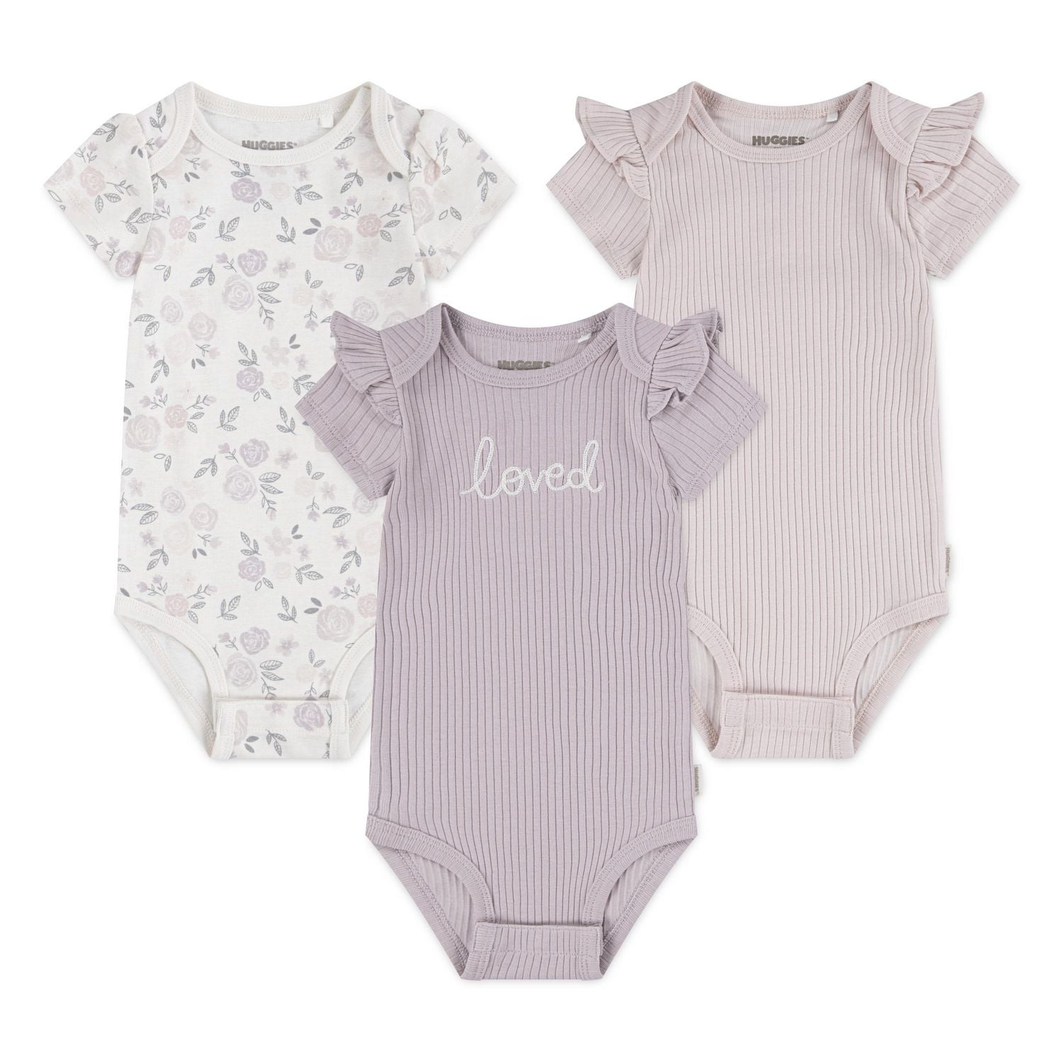 Huggies® Short Sleeve Bodysuits 3-Pack, Sizes: 0/3NB - 9M