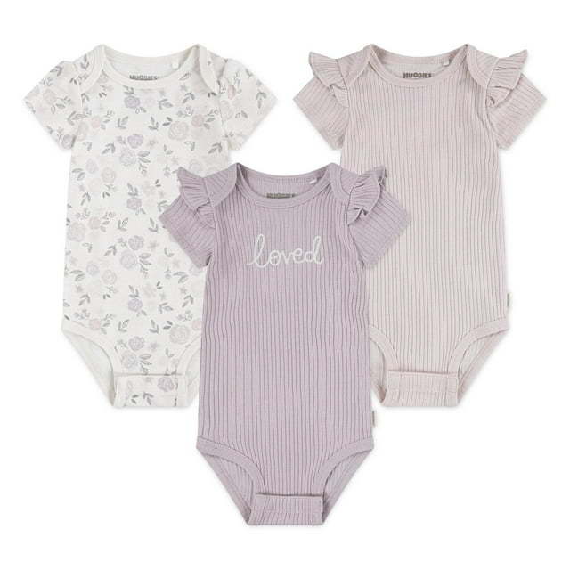 Huggies® Short Sleeve Bodysuits 3-Pack