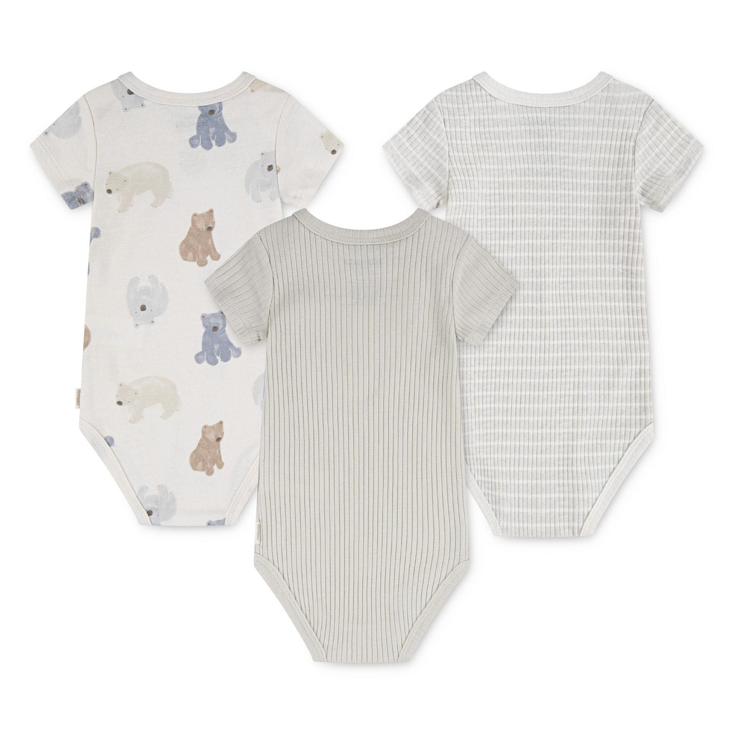 Ensemble de 3 cache-couches à manches courtes Huggies® Tailles:  0/3NN - 9M