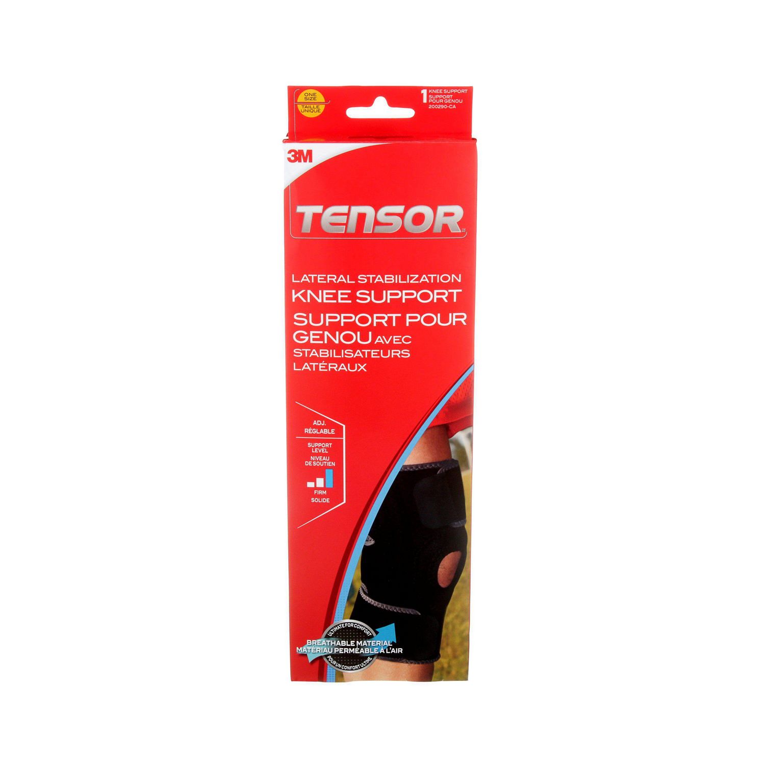 Tensor™ Lateral Stabilization Knee Support, 200290-CA, black, adjustable