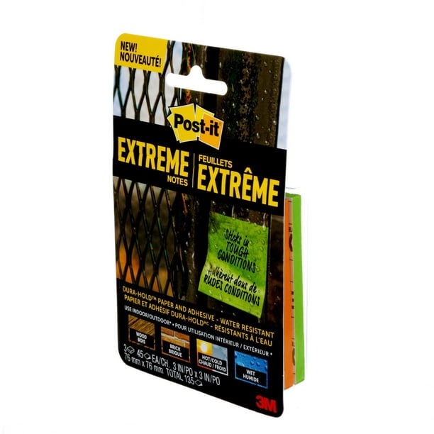 Post-it® Extreme Notes, EXT33-3TRYMX-C, 3 in x 3 in (76 mm x 76 mm), 3 per  pack